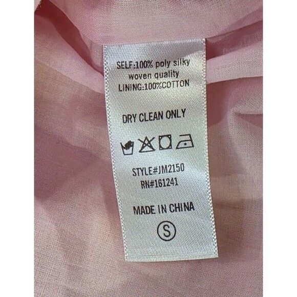 NWT J. Marie Sarah Dress Tiered Babydoll Balloon Slv Pockets Pink Orange Flowy S - Picture 12 of 15